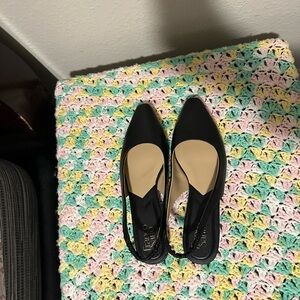 Franco Sarto Black Slingback Flats